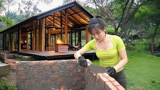 Low-Cost Forest House Build | Most Beautiful DIY Cabin - Cara Daily Life