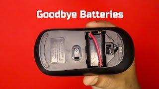 Goodbye Batteries | Make rechargeable wireless mouse | No More Batteries