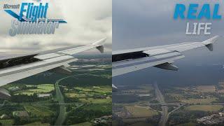 Microsoft Flight Simulator VS REAL LIFE | Condor A320 landing in Dusseldorf