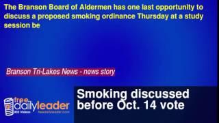 Smoking discussed before Oct. 14 vote