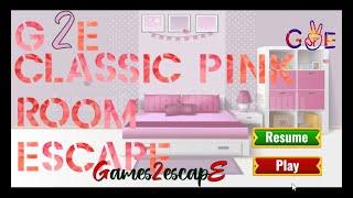 G2E Classic Pink Room Escape Walkthrough [Games2Escape]