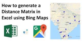 How to calculate Driving Distance Matrix on Excel using Bing Maps API