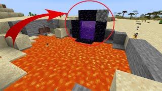 HOW TO MAKE SPEEDRUNNERS A NETHER PORTAL WITH A LAVA POOL! EASY GUIDE BUILDING!