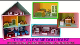 Barbie Dollhouse Furniture  Bedroom and Bathroom  | Low Cost Barbie  House Furniture Part 2