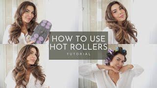 HOW TO USE HOT ROLLERS: Conair Hot Rollers Tutorial for bouncy curls