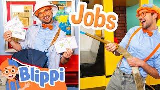 Blippi's Day of Career Pretend Play! Educational Videos for Kids