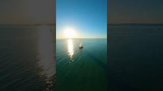 Sailing at sunset on Lake Balaton️ #balatonlake #sailing  #sailboat #sunset #fpv #cinematicvideo