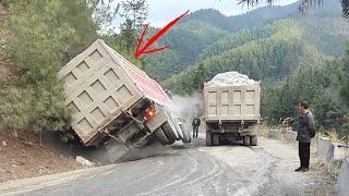 Torture on heavy trucks!【E13】Pure sound compilation of heavy overload trucks.extremely powerful !