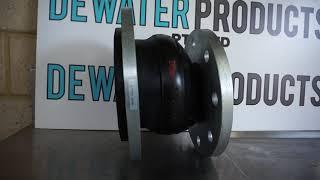 Eccentric Reducing Rubber Expansion Joint - Sphere Type - DN100 x DN150 ~ Dewater Products Pty Ltd