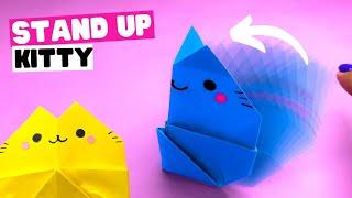 How to make FUN origami CAT fidget toy [diy fidget toy, origami fidget toy]