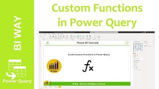 Create Custom Functions in Power Query