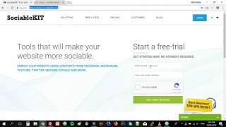 How to create a free SociableKIT account?