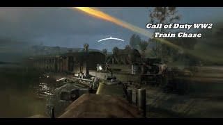 Call Of Duty WW2. Train Chase. Pc games