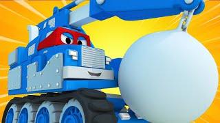 子供向けのトラックのアニメ - クレーントラック   カーシティー -  子供向けトラックアニメ Truck for Kids