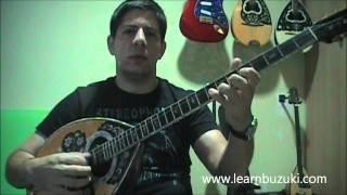 לימוד בוזוקי "בלילה" זוהר ארגוב - bouzouki lesson ma ti lew