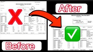 Editing Printed Transcript in photoshop