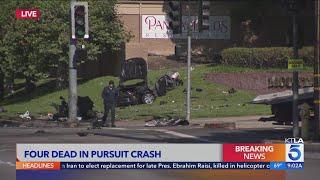 DUI pursuit ends with 4 suspects dead, 2 people injured in IE