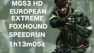 Metal Gear Solid 3 HD 1h13m05s European Extreme Foxhound Speedrun