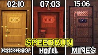 I FOUND 201 DOOR ! │ DOORS FLOOR 2 BACKDOOR + HOTEL +THE MINES WORLD RECORD SPEEDRUN *37:20* │ROBLOX