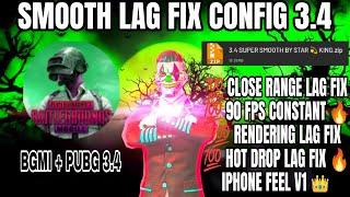 Smooth Lag Fix config PUBG Bgmi  3.4 | Constant 90 fps Lag Fix config PUBG mobile lag fix 