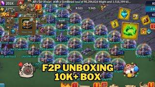 100% F2P UNBOXING 10K++ BOX FROM CONTENT CREATOR TURF | PART 1 | LORDS MOBILE INDONESIA