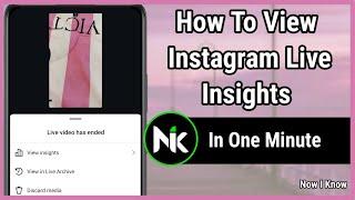 How To View Instagram Live Insights 2024