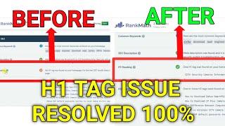 H1 Title Tag missing issue on Home page || H1 tag issue Resolved 100% with Proof ||