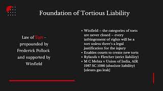WHAT IS TORTIOUS LIABILITY? DIFFERENTIATE BETWEEN INTENTION,MOTIVE & MALICE.