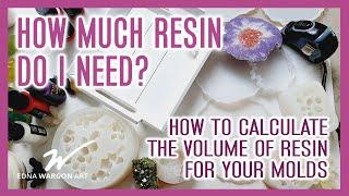 How to calculate how much resin you need for SILICONE MOLDS - Find the volume of a mold. #resinart