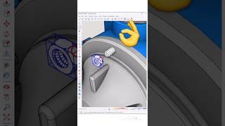 SketchUp tip Precision in every detail! ️ A 3D-modeled bolt and washer assembly in SketchUp.