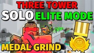 Solo Elite Mode Medal Grind With Only Three Cheap Towers | Tower Defense X