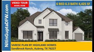 Aubrey's BEST Kept Secret: Sandbrock Ranch Homes You Need to See! Varese Plan By Highland Homes