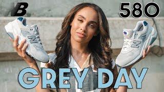 These are UNDERRATED! New Balance 580 Grey Day On Foot Review and How to Style (Outfits)