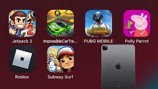 Jetpack Joyride 2,Impossible Car Tracks 3D,PUBG Mobile,Peppa Pig Polly Parrot, Roblox,Subway Surfers