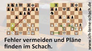 Grundlagen: Fehler vermeiden und Pläne finden im Schach.