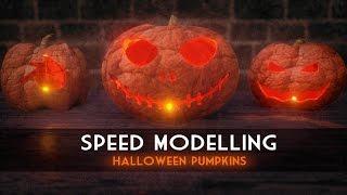 Speed Modelling Halloween Pumpkins (Jack-o-lantern)