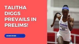 Unstoppable Talitha Diggs: Watch Her Crush 400m Prelims with a 51.2 at 2023 SEC Indoor Championships