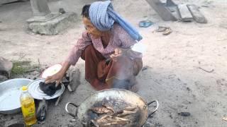 Cambodia Daily Life | My grandmother is cooking