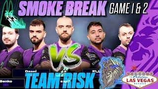 SMOKE BREAK VS TEAM RISK! SMITE 2 FOUNDER SERIES - KNOCKOUT STAGE! GAME 1 & 2