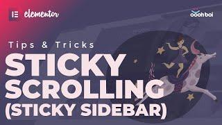 Sticky Scrolling (sticky sidebar) in Elementor (PRO)