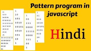 Star pattern in javascript | Number pattern program | javascript tutorial for beginners #pattern