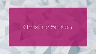 Christine Benton - appearance