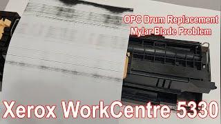 Xerox WorkCentre 5330 | Replacing OPC Drum | Dirty Printing | Mylar Blade Problem