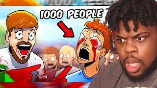 Mr Beast BLINDS 1,000 People.. (Reaction)