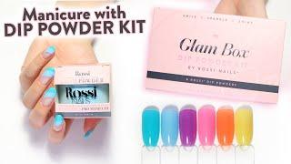 Easy Dip Powder Design using Rossi - Somewhere Over The Rainbow - Kit 