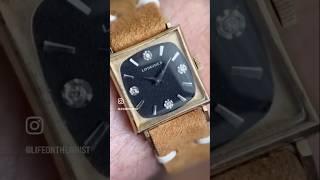 Manufactured in 1973, @longineswatches , black textured center dial with diamond hour markers