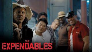 The Expendables Blow Off Some Steam By Throwing Knives | The Expendables