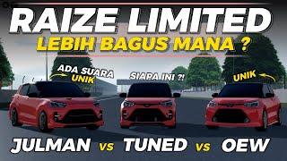 Kita Coba Adu RAIZE Yg Lagi VIRALl‼️​ TUNED VS OEW VS JULMANS​ - Roblox Car Driving Indonesia