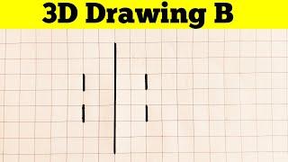 How To Draw 3D Letter B Step By Step || 3D Arts