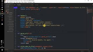 Python Tutorial - || Subdomain Scanner Tool || Code Walk-through || Information Gathering ||